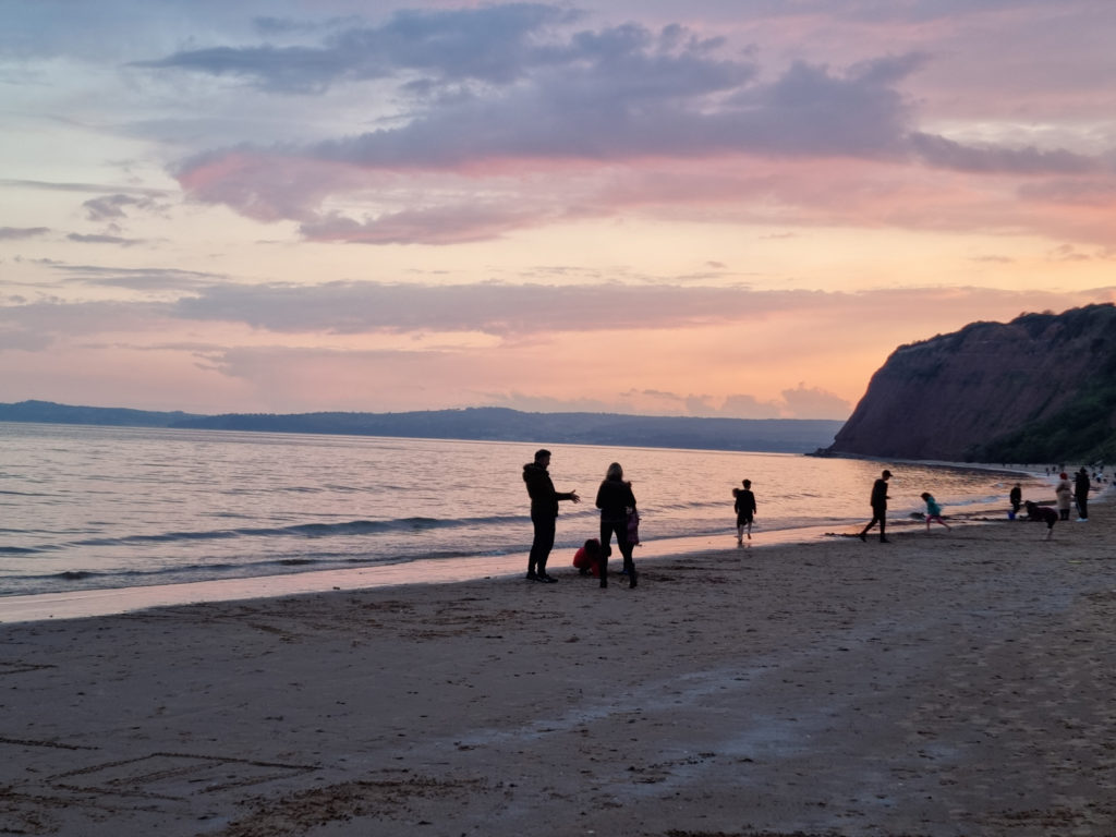 Sunset on beach